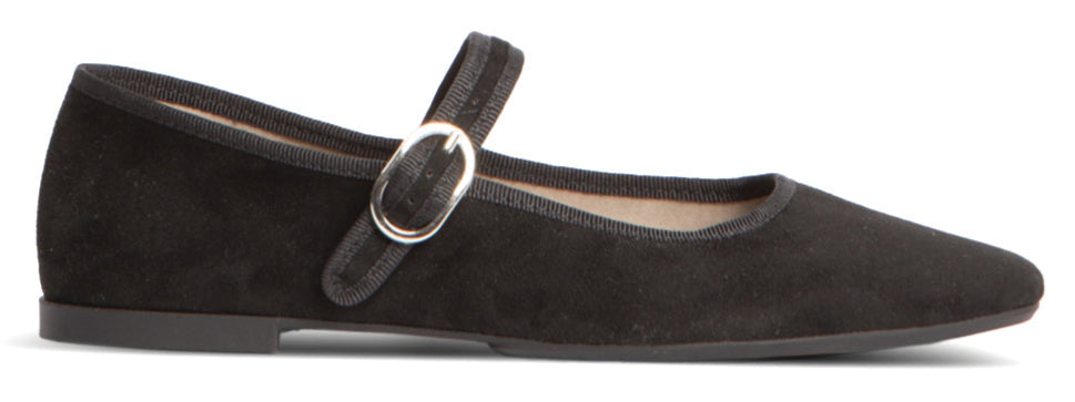 Mary Jane Gamuza Negro